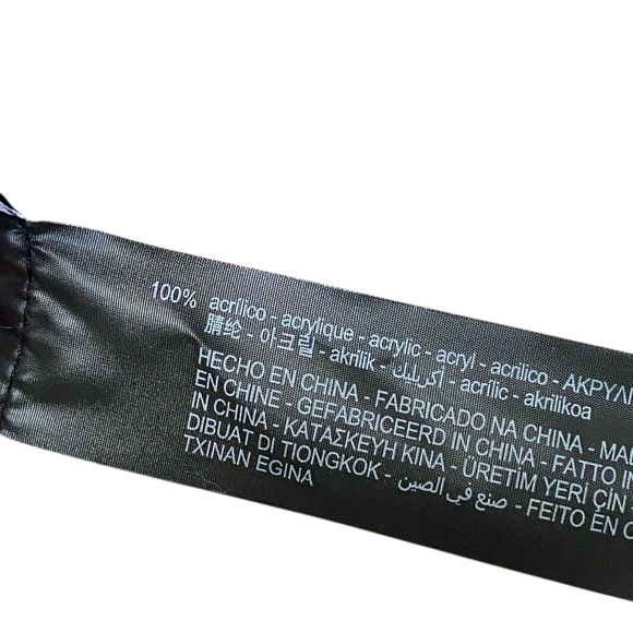 Zara Chunky Knit Pom Pom Beanie Multicolor Winter Hat Medium - Picture 8 of 8